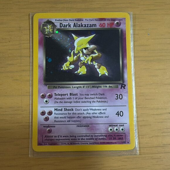 pokemon dark alakazam card Pokémon Dark Alakazam Card - Team Rocket (TR)